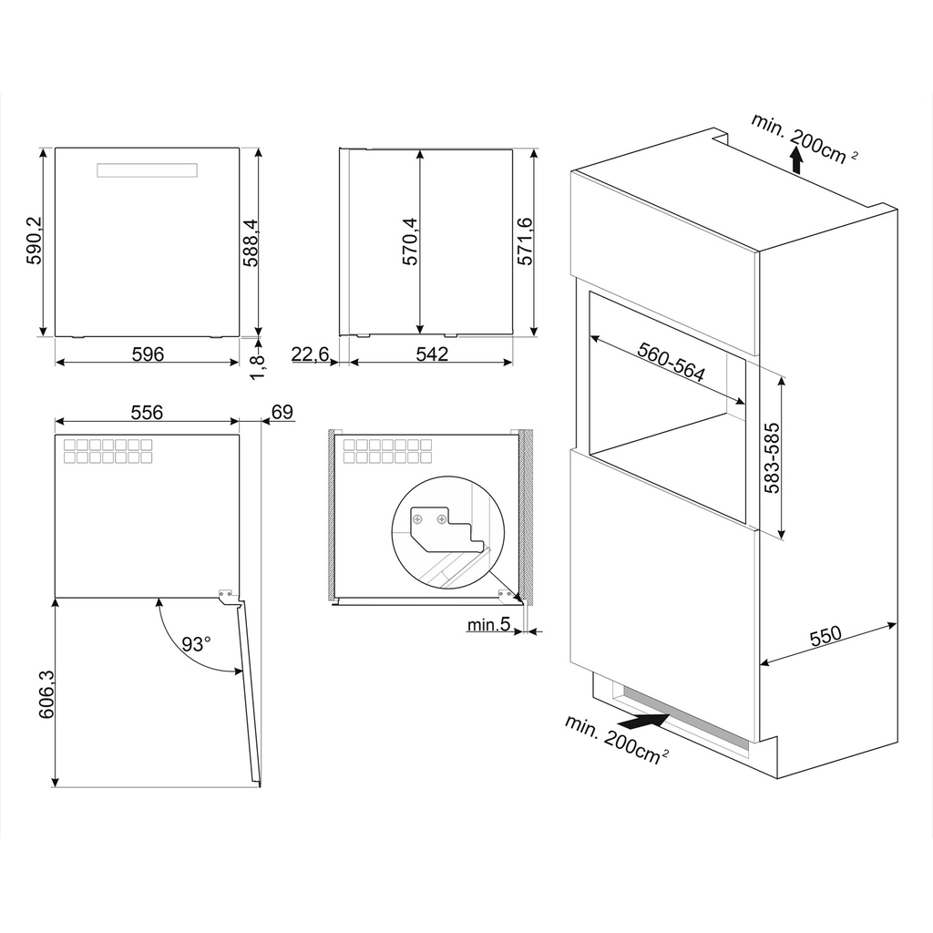 Tủ bảo quản rượu vang Smeg CVI629NR3 - 29 chai