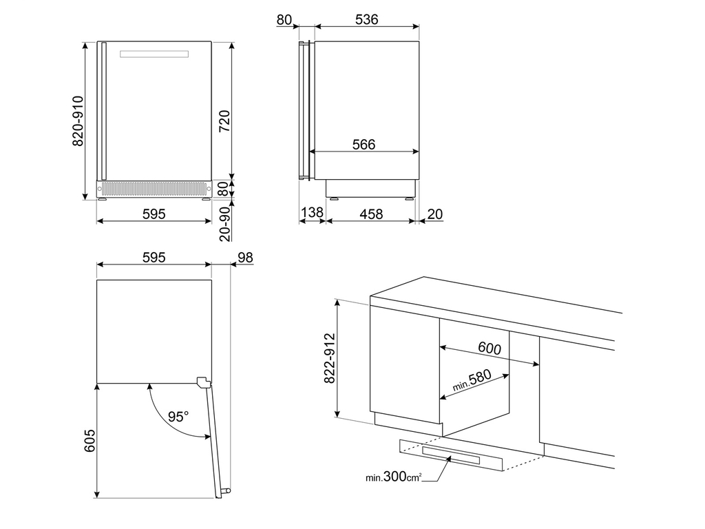 Tủ bảo quản rượu vang Smeg CVI638RWN3