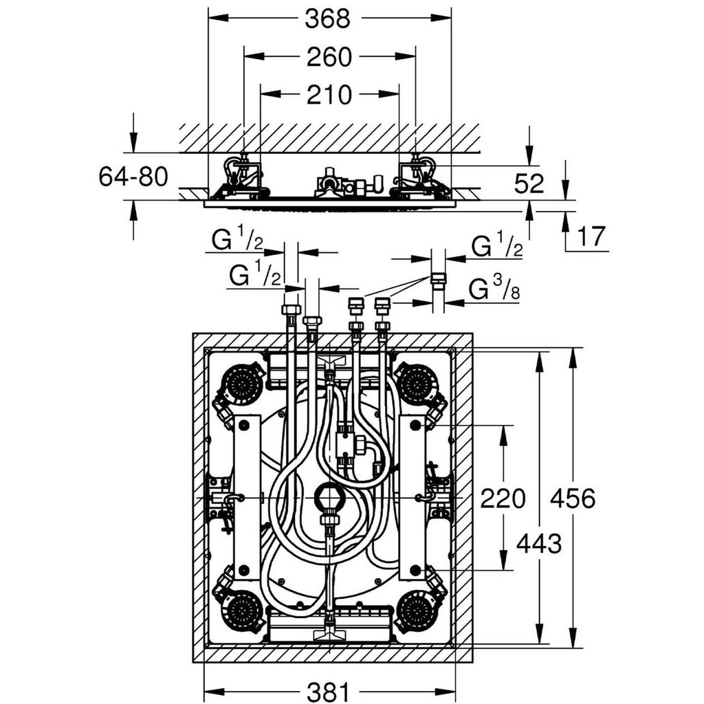 Bát sen âm trần Grohe Rainshower F-Series 27939001