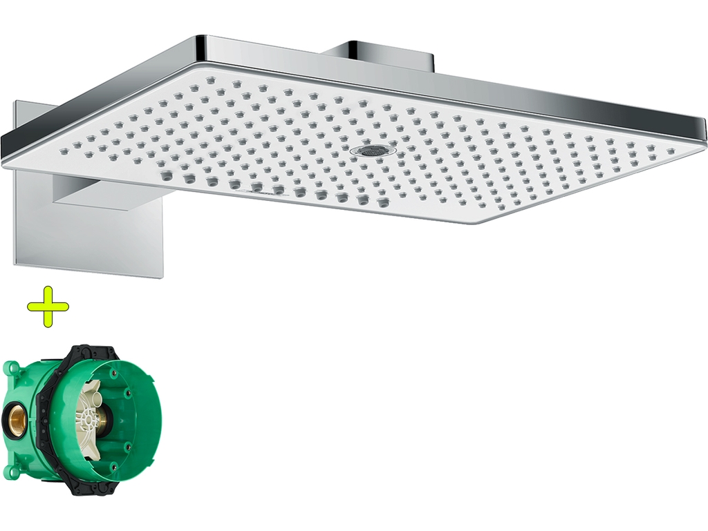 Bát sen âm tường Hansgrohe Rainmaker Select E460 24017400 + Đế âm 01800180