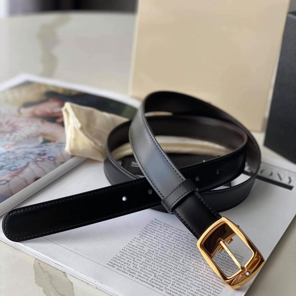 Belt Montblanc mặt vàng