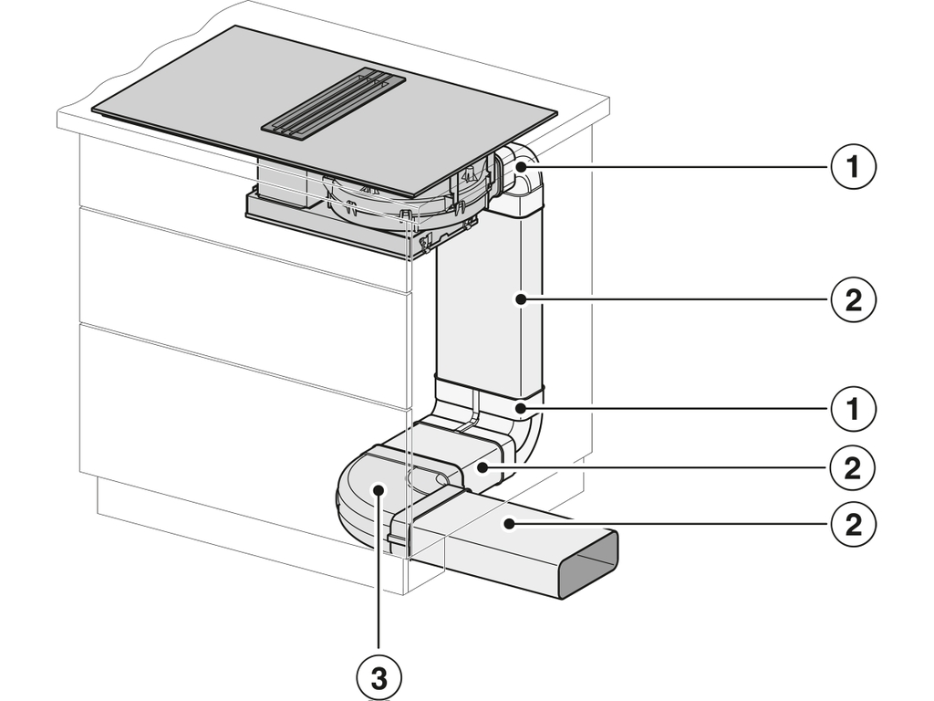 Bếp từ tích hợp hút mùi Miele KMDA 7476 FL