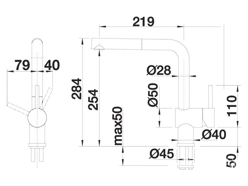 Vòi Rửa Bát Blanco Linus-S Chrome