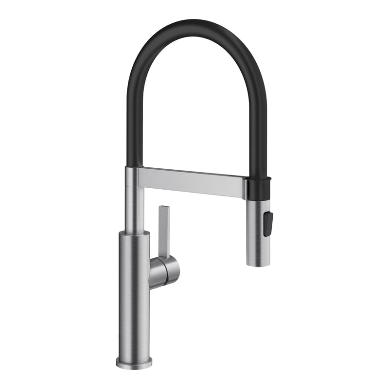 Vòi rử bát Blanco Sonea Kitchen Fitting – Pull-Out Spout, Swivelling Brushed Stainless Steel/Black