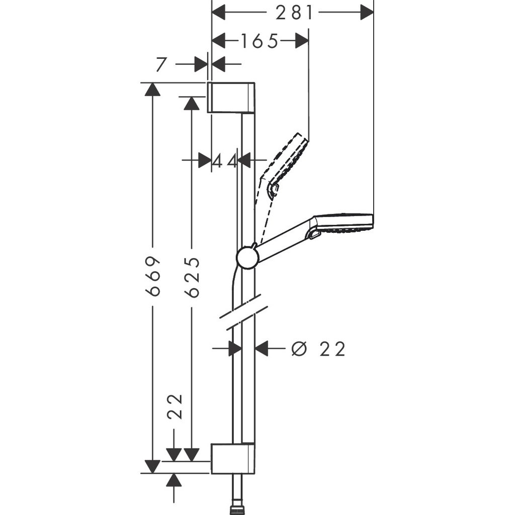 Bộ sen tay Hansgrohe Crometta 100 Vario 26532400