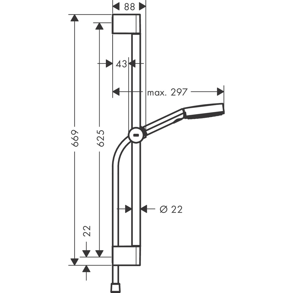 Bộ Sen tay kèm Thanh trượt Hansgrohe Pulsify Select S 105 Relaxation (24160000, 24160670, 24160700)