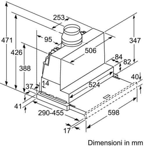 Máy hút mùi âm tủ Bosch DFS067A50