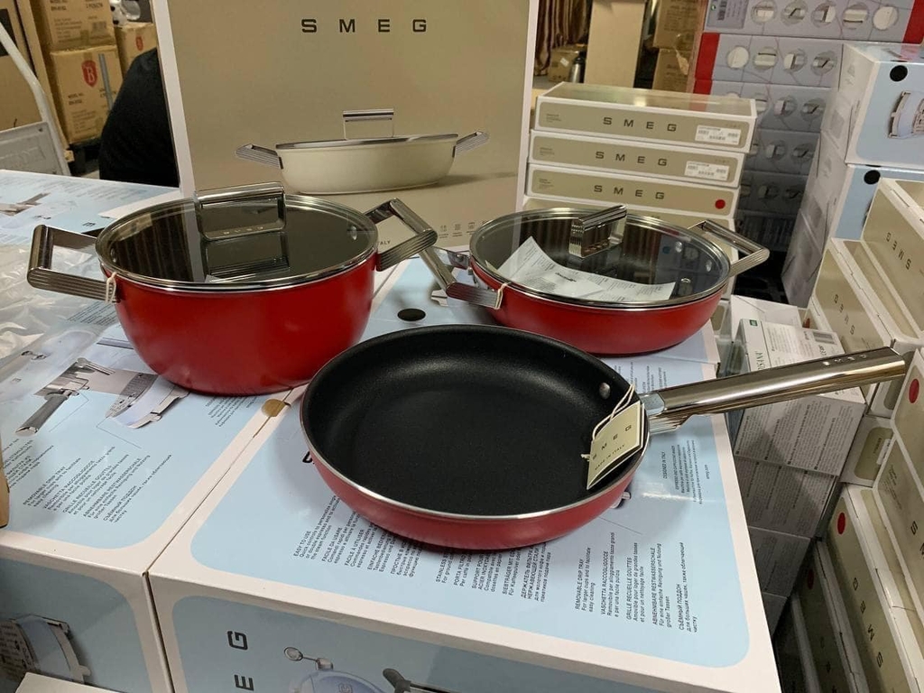 CHẢO SMEG ĐỎ 24CM