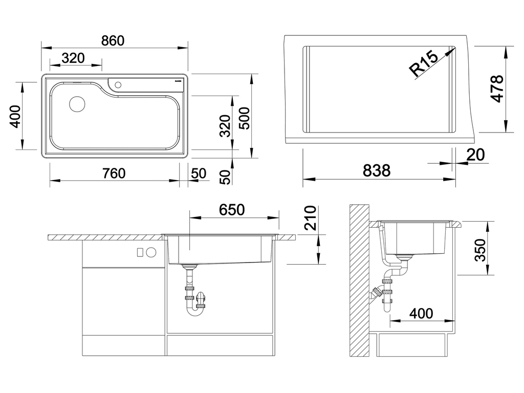 Chậu rửa bát Blanco PLenta 9 237375