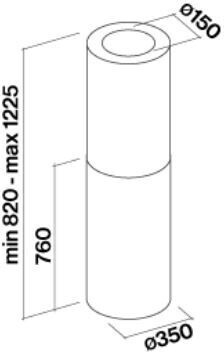 Máy Hút Mùi Falmec Polar Schwarz 35