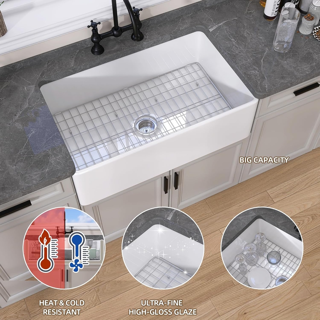 Chậu rửa bát GETPRO ceramic 83 cm