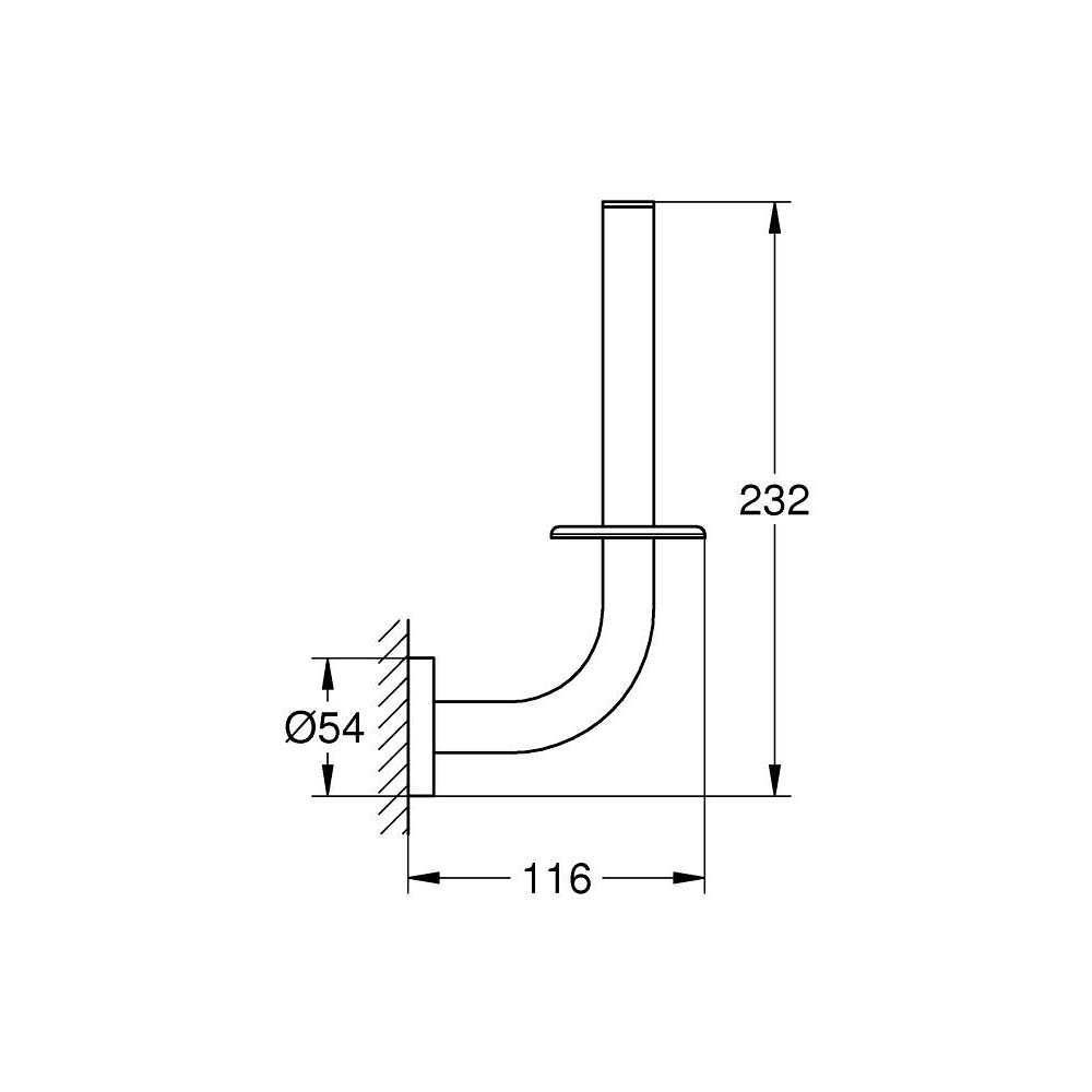 Móc treo giấy Grohe Essentials 40385001 chrom