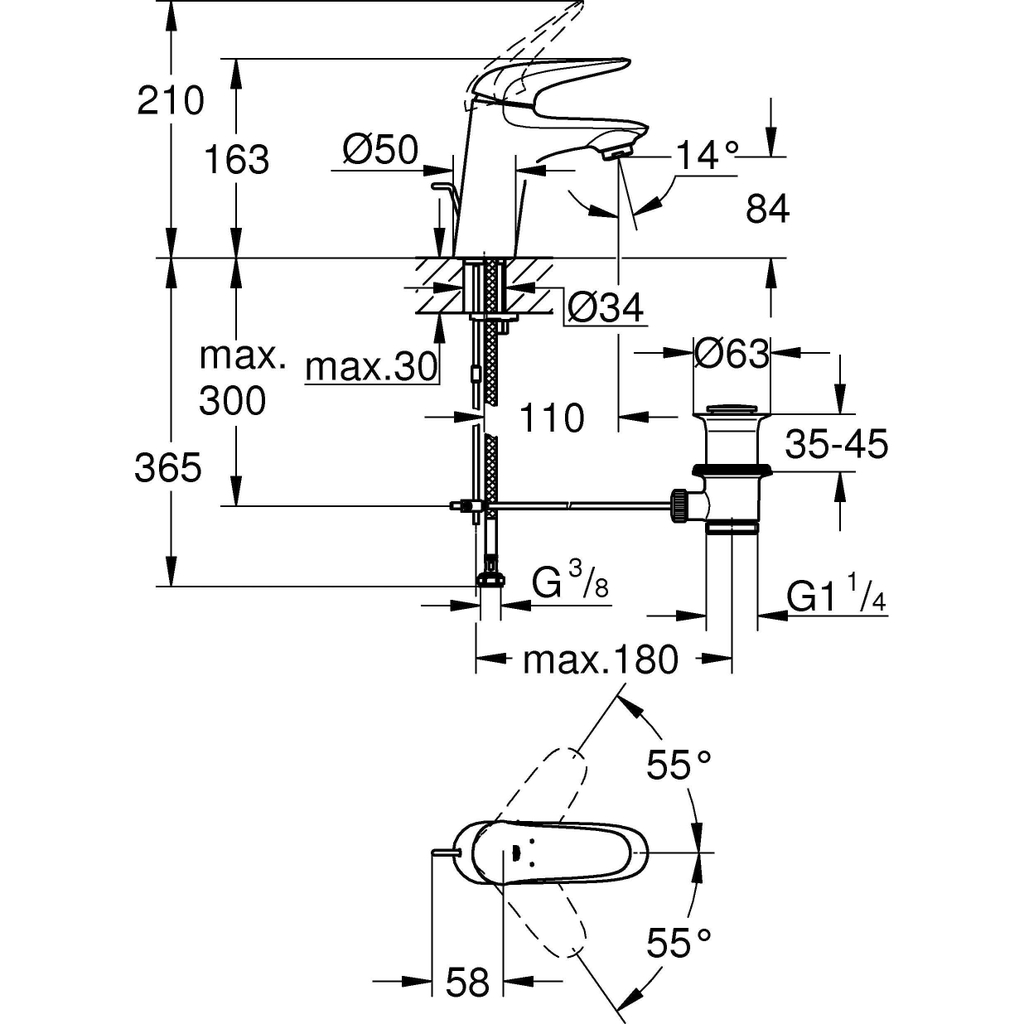 Vòi Lavabo Grohe Eurostyle 23374003