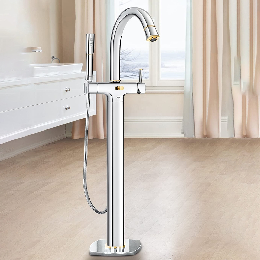 Vòi bồn tắm độc lập Grohe Grandera Gold + đế âm (23318IG0 +45984001)