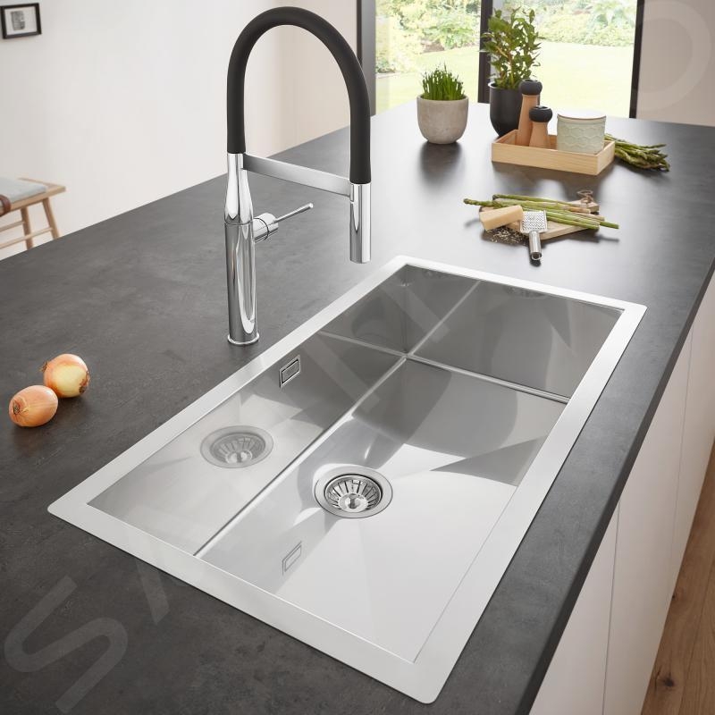 Chậu rửa bát đơn Grohe K800 Steel 80cm