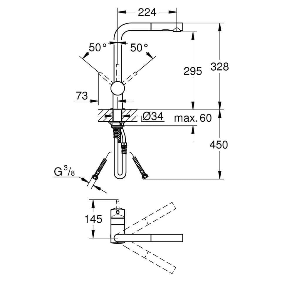 Vòi rửa bát Grohe Minta 30274000