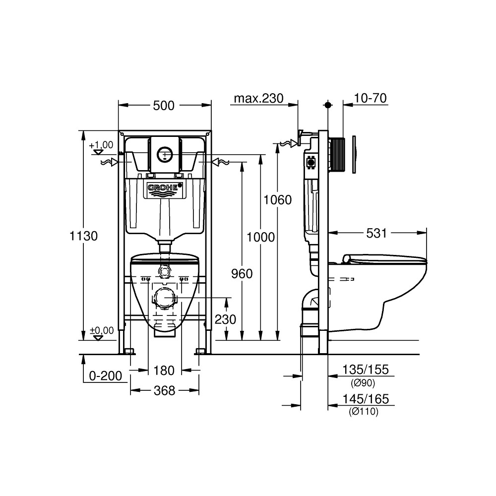 Bệt Treo Két Âm Grohe Essence 5 in 1