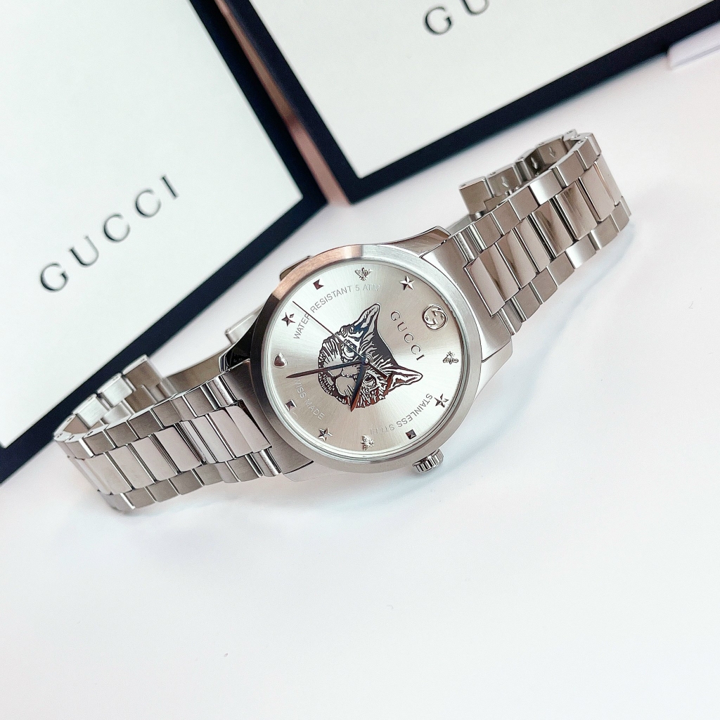 Gucci G-Timeless Mystic Cat Motif Lady Watch