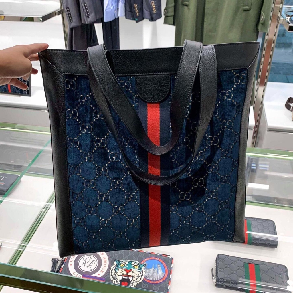 Gucci GG velvet tote bag