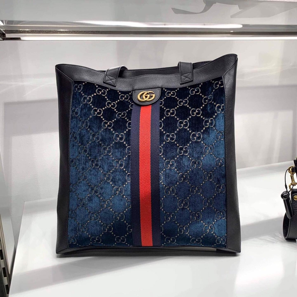 Gucci GG velvet tote bag