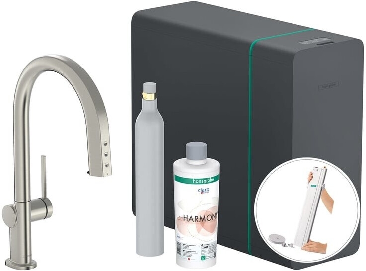 Hansgrohe Aqittura M91 SodaSystem 210 – Vòi rửa bếp tích hợp lọc và nước có ga cao cấpHansgrohe Aqittura M91 SodaSystem 210