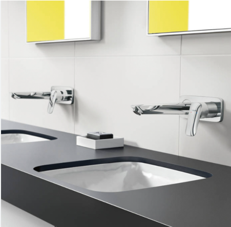 Combo vòi lavabo âm tường Hansgrohe Logis 71220000  chrom + đế âm 13622180