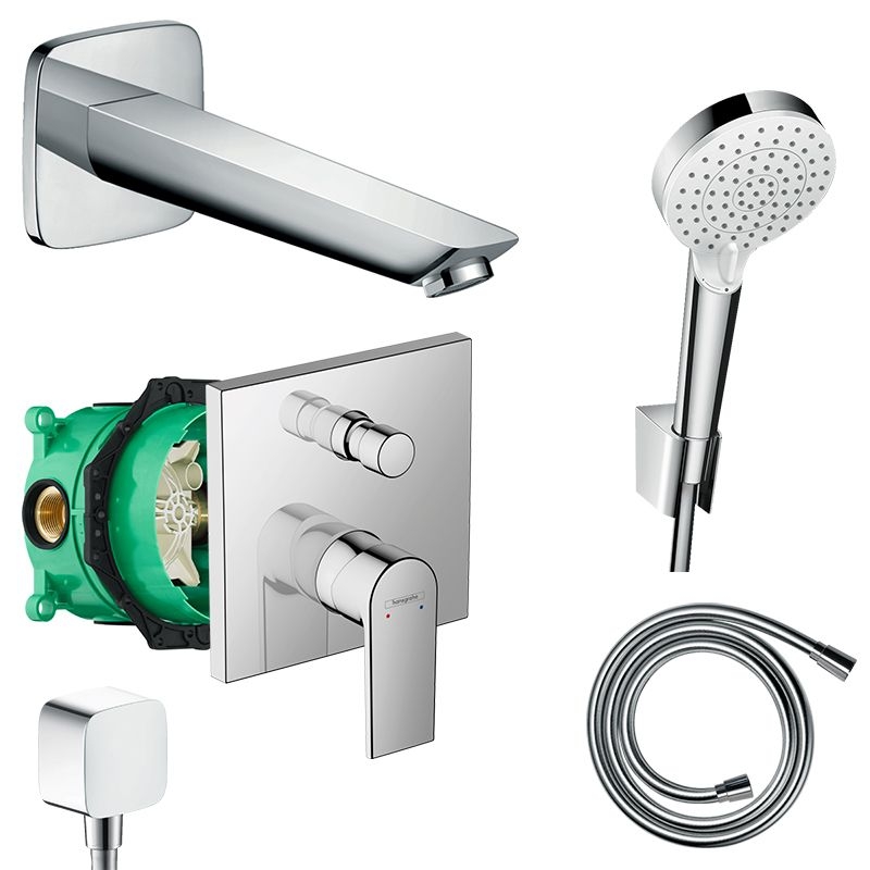 Sen âm tường Hansgrohe Vernis Shape Unterputz Wannenarmatur Set