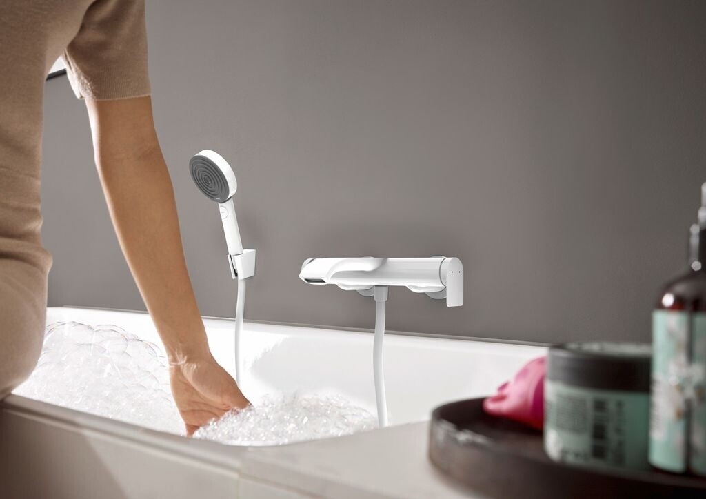 Vòi bồn tắm gắn tường Hansgrohe Tecturis S matt white 75420700