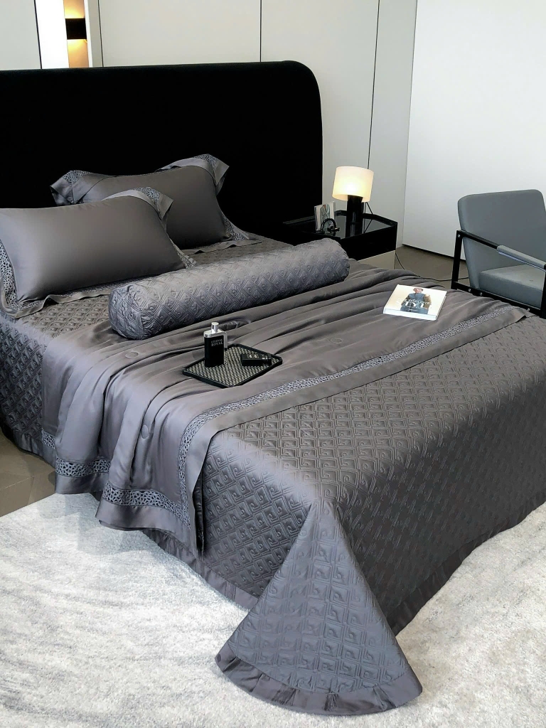 Set chăn ga gối 5 món Tencel 120s Lovewe 2024 (ga trần phủ)