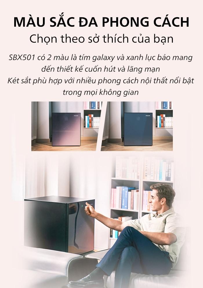 Két sắt chống cháy Philips SBX501-4C0 (54Kg) - Bảo mật vân tay, Tiêu chuẩn Mỹ