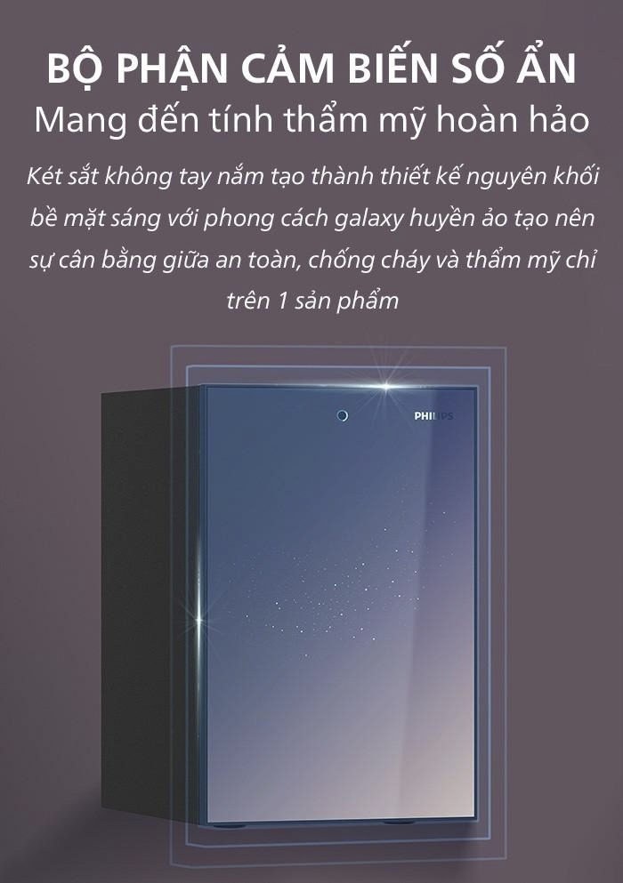 Két sắt chống cháy Philips SBX501-4C0 (54Kg) - Bảo mật vân tay, Tiêu chuẩn Mỹ