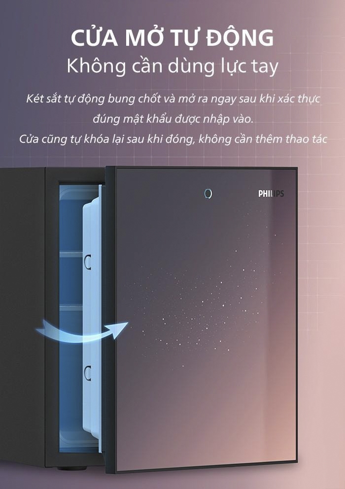 Két sắt chống cháy Philips SBX501-4C0 (54Kg) - Bảo mật vân tay, Tiêu chuẩn Mỹ