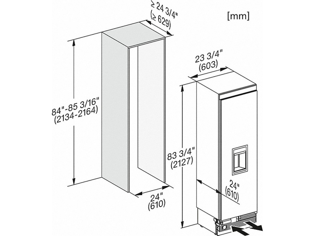 Tủ đông âm tủ Miele F 2672 Vi