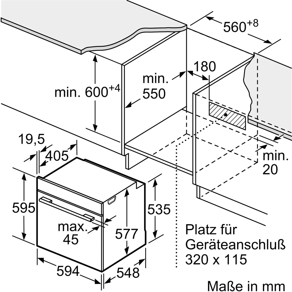 Lò nướng kèm hấp Bosch HSG636BS1