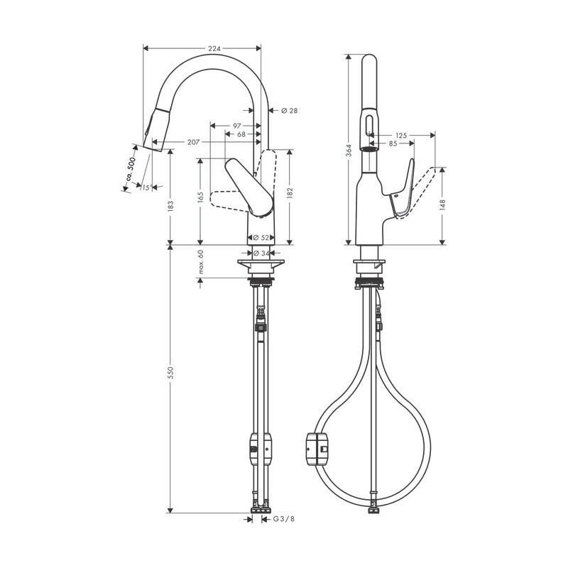 Vòi rửa bát Hansgrohe Focus M42 71801000