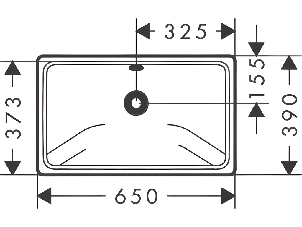 Lavabo âm bàn Hansgrohe CubeStack 22413007