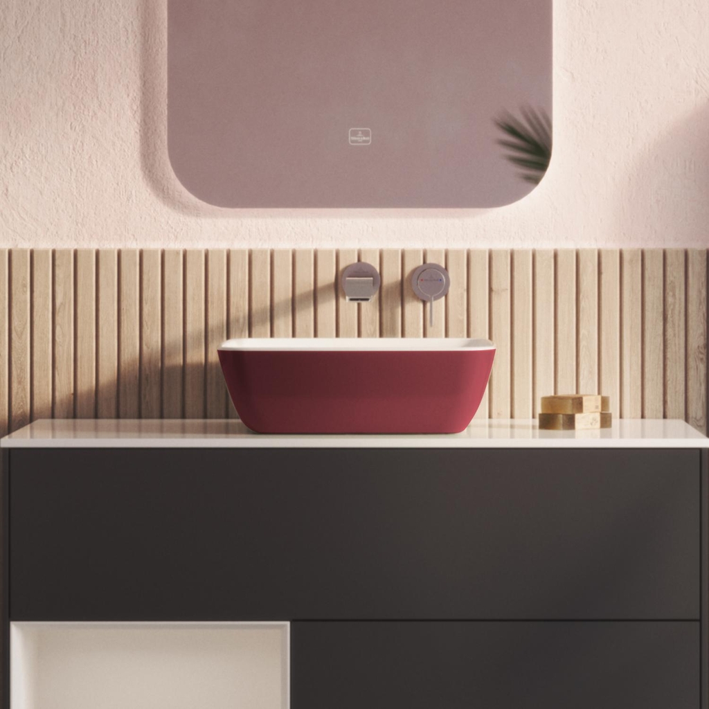 Lavabo Villeroy & Boch Artis 417841BCS9 Vuông - Bordeaux