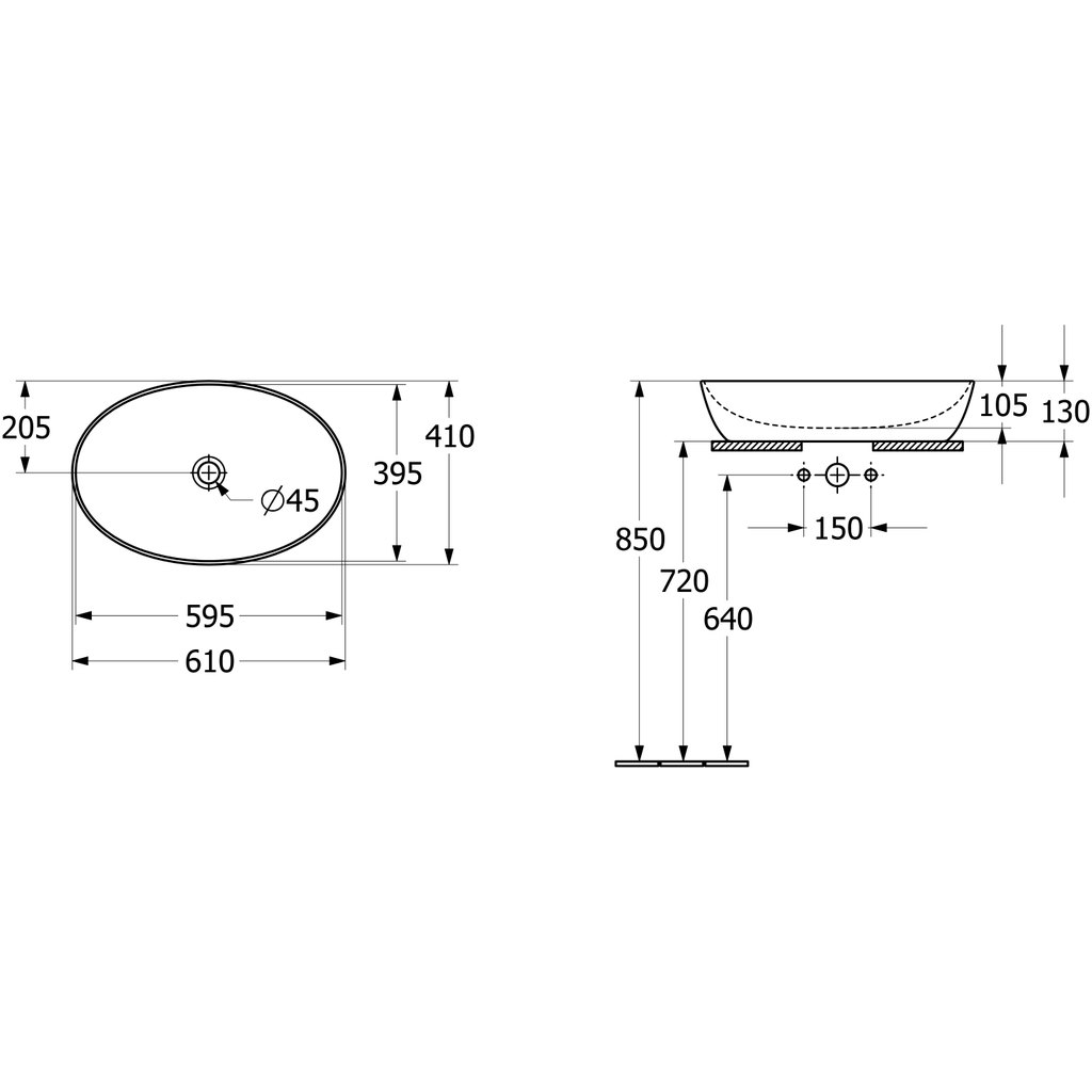 Lavabo Villeroy & Boch Artis 419861 Oval - Các màu.