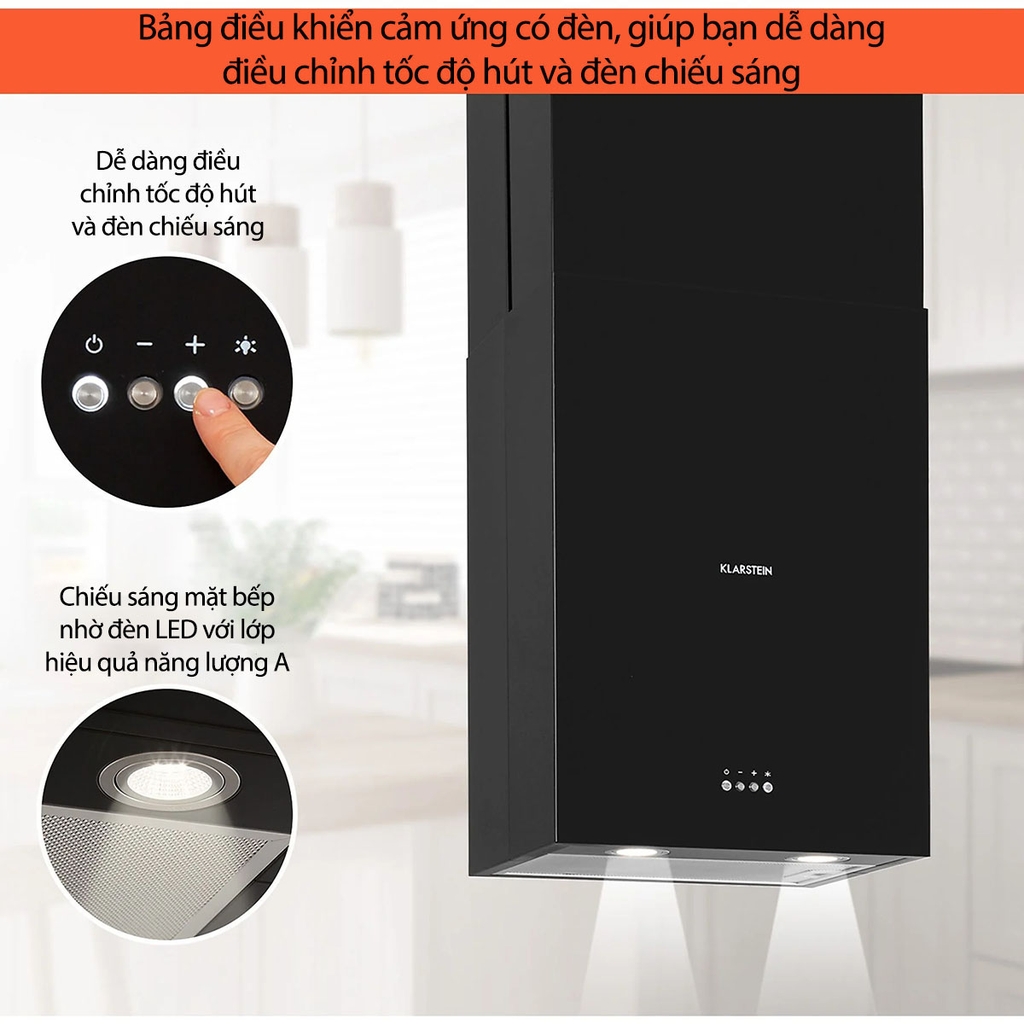 Máy hút mùi đảo Klarstein CGCH3-Structura