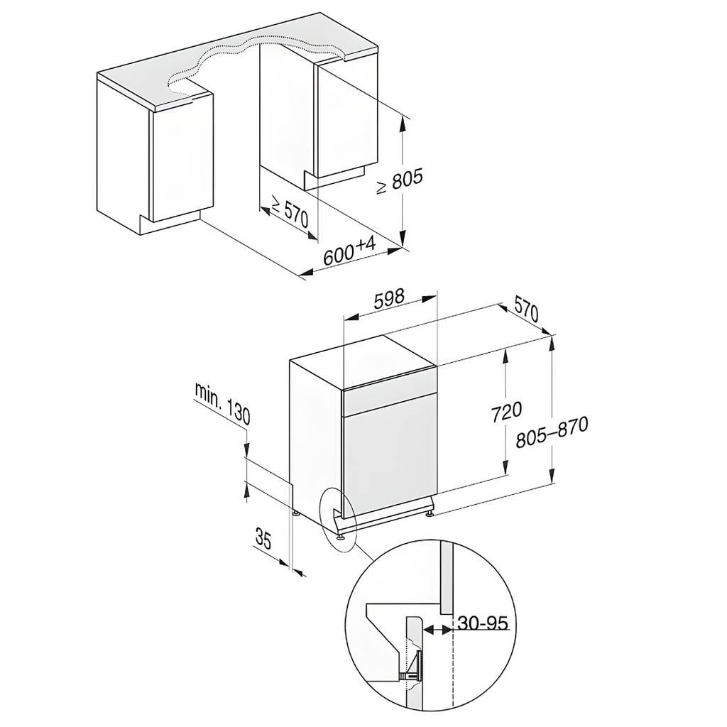 Máy rửa bát âm tủ Miele G 7310 SCU AutoDos