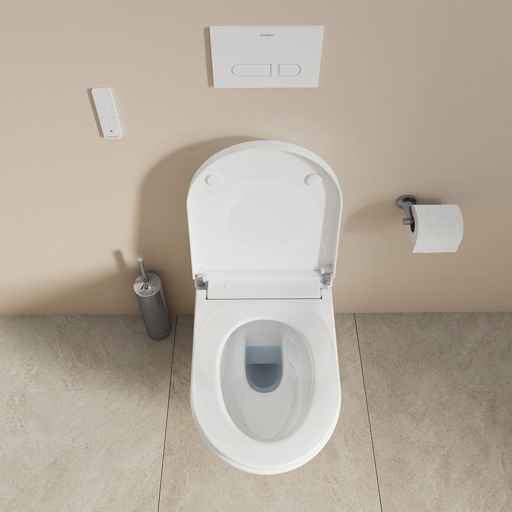 Combo bồn cầu điện tử Duravit SensoWash D-Neo 654000012004300 + két nước + mặt nhấn