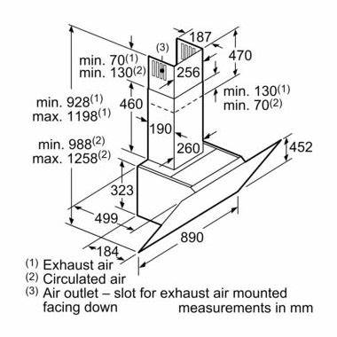 Hút mùi kính nghiêng Bosch DWK97JQ60