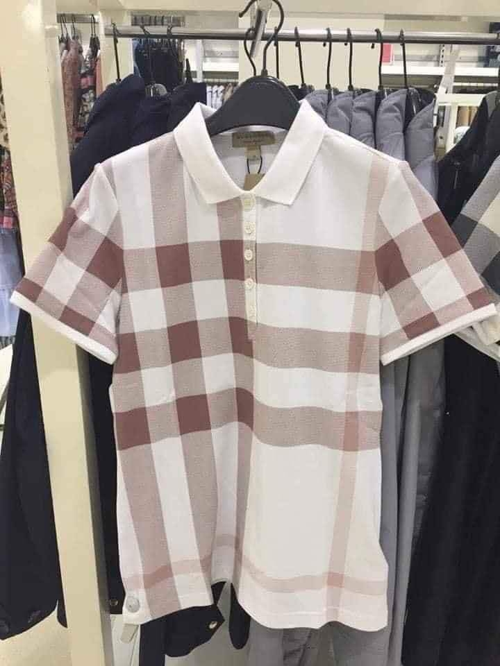 Polo nữ Burberry kẻ