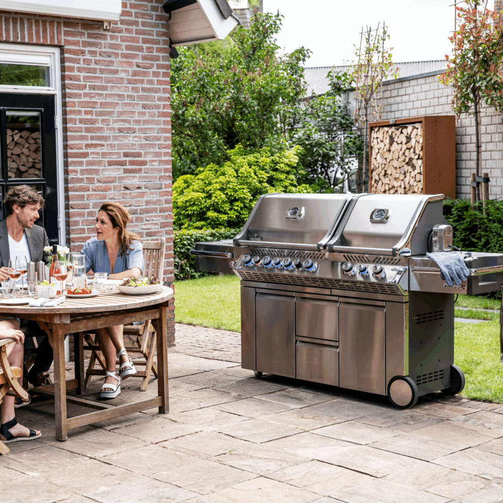 Bếp nướng gas KLICK & SPAR Napoleon Prestige PRO™ PRO825RSBIPSS-3 Edelstahl inkl. Drehspieß.