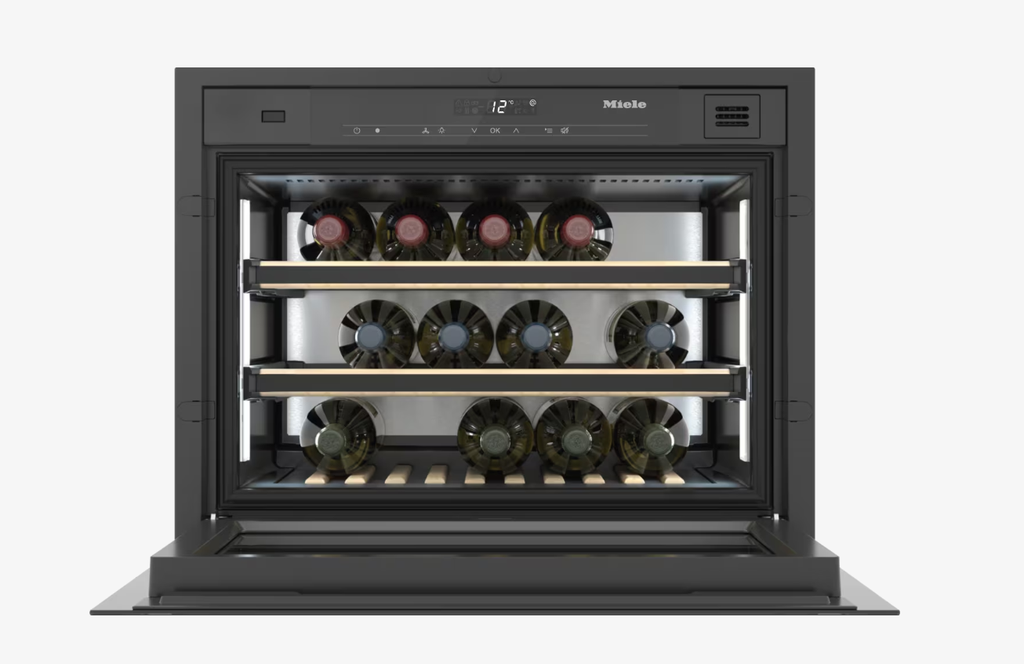 Tủ rượu âm tủ Miele KWT 7112 iG Obsidianschwarz Glas.