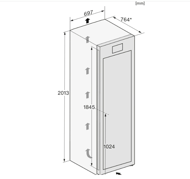 Tủ bảo quản rượu vang độc lập Miele KWT 4999 F Stand