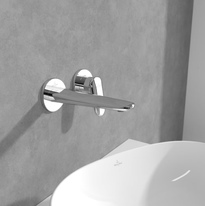 Vòi Lavabo Âm Tường Villeroy & Boch Antao Two-Hole Single-Lever Basin Mixer Tap , Chrome