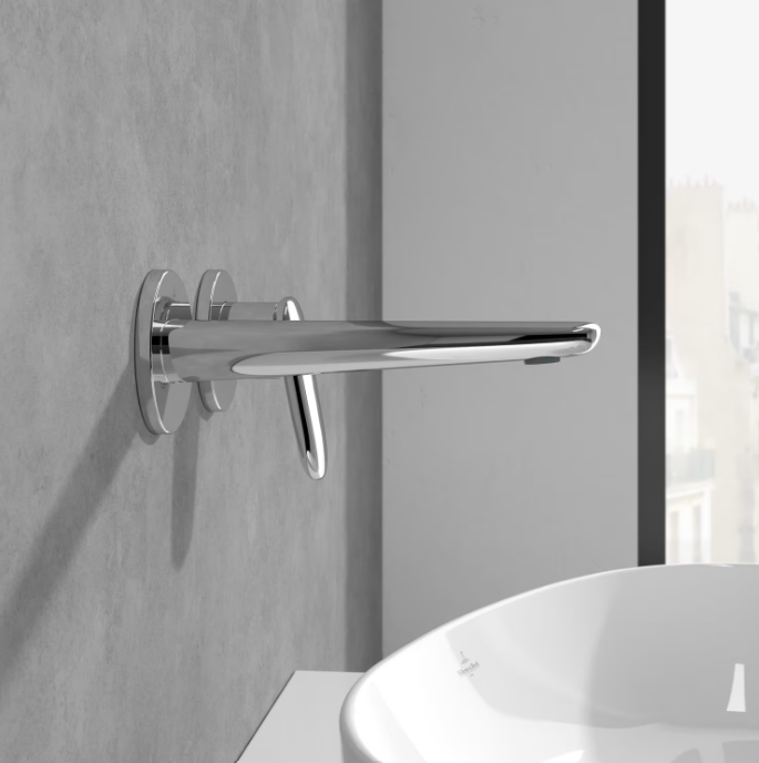 Vòi Lavabo Âm Tường Villeroy & Boch Antao Two-Hole Single-Lever Basin Mixer Tap , Chrome