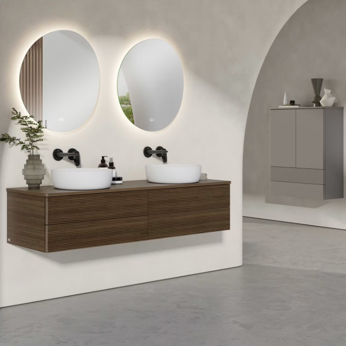 Vòi Lavabo Âm Tường Villeroy & Boch Antao Two-Hole Single-Lever Basin Mixer Tap, matt black