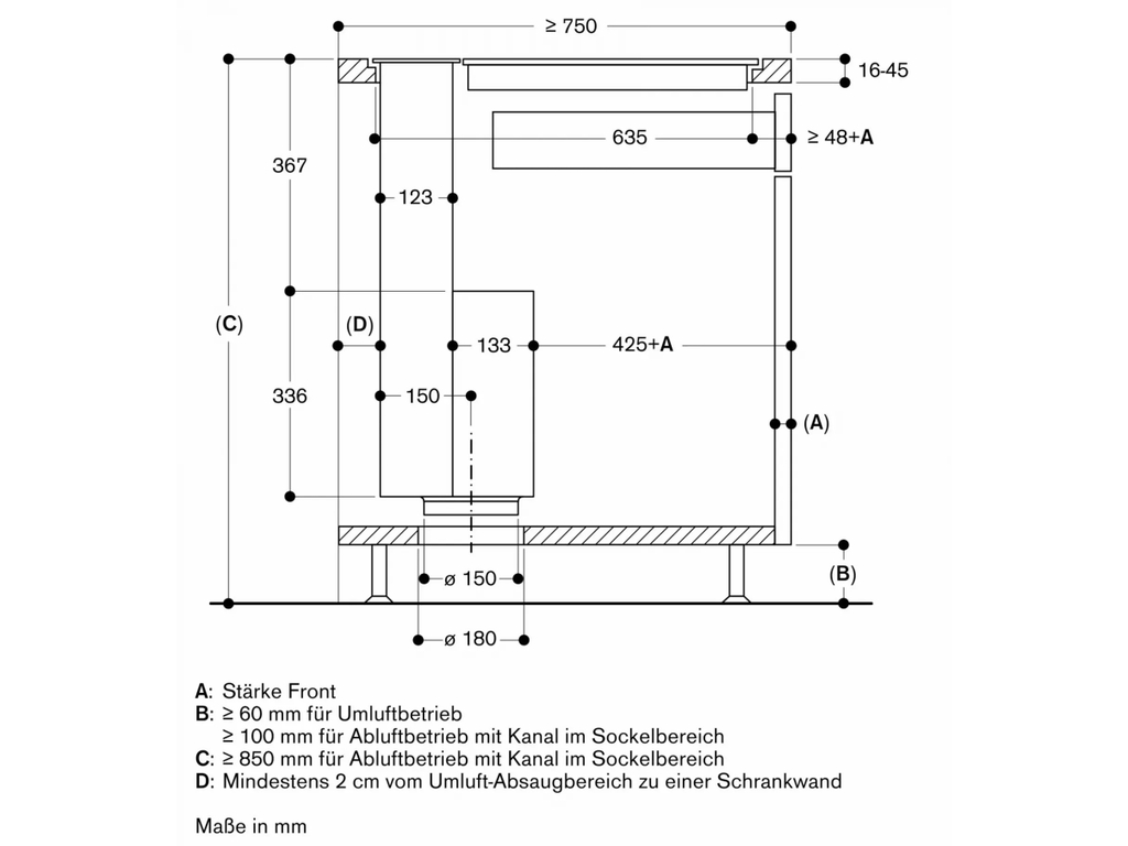 Hút mùi âm bàn Gaggenau AL200180 - 80cm